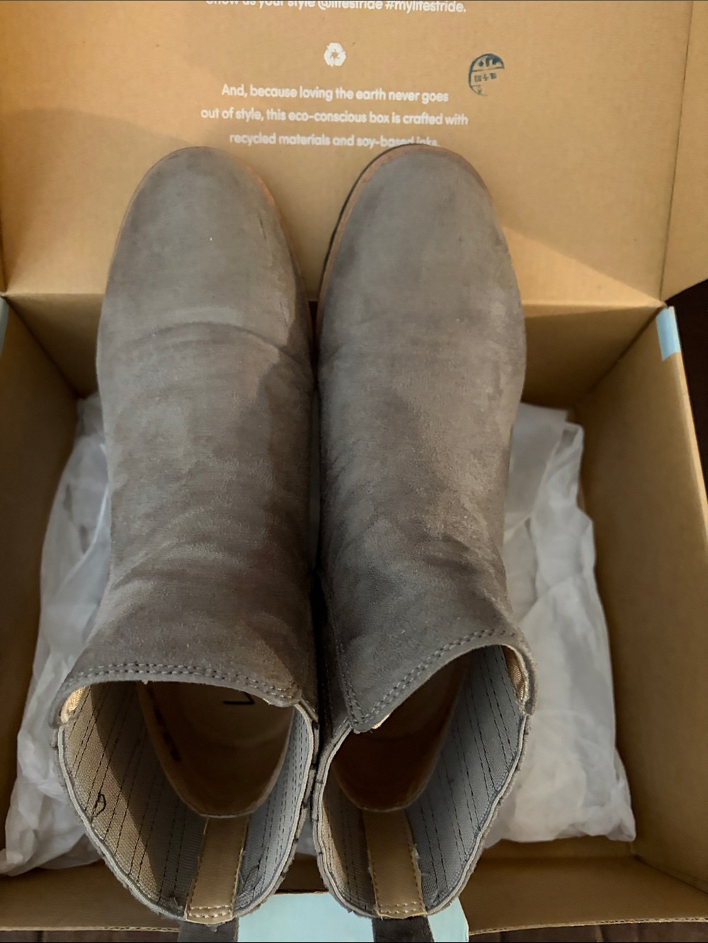 Lifestride Zenith heather gray wedge boots